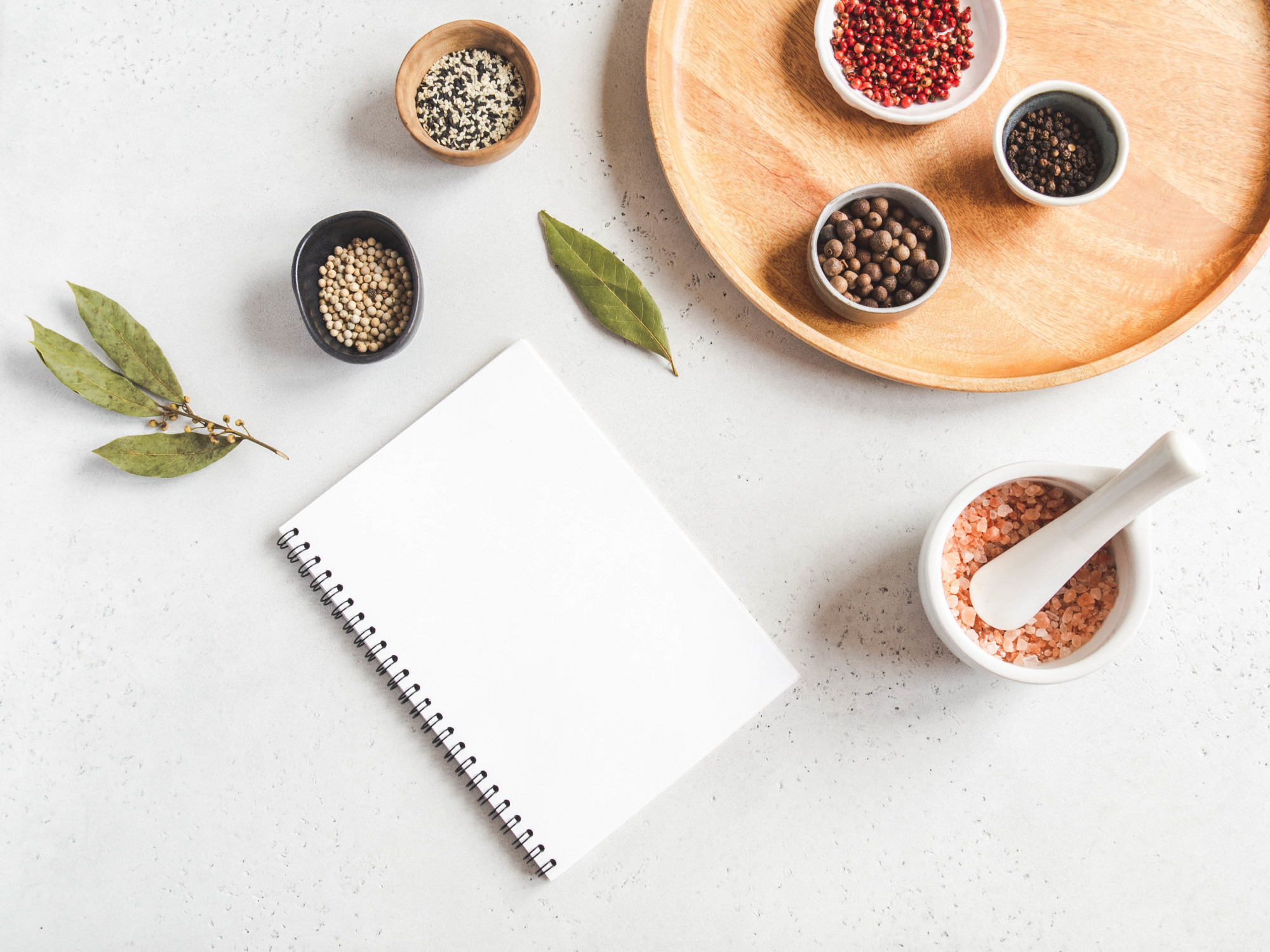 Subscription box with recipe cards and spice jars